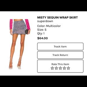 Misty Sequin Wrap Skirt